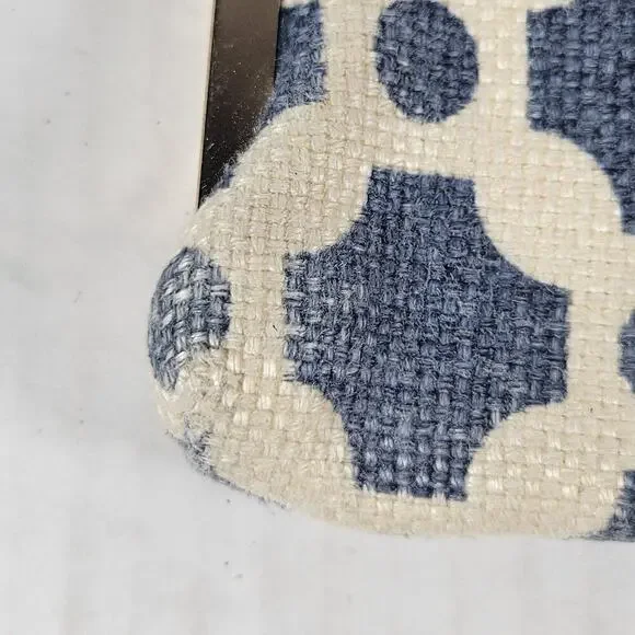 Spartina 449 Leather Linen Moroccan Mosaic Patterned Nautical Coin Purse - Picture 5 of 10